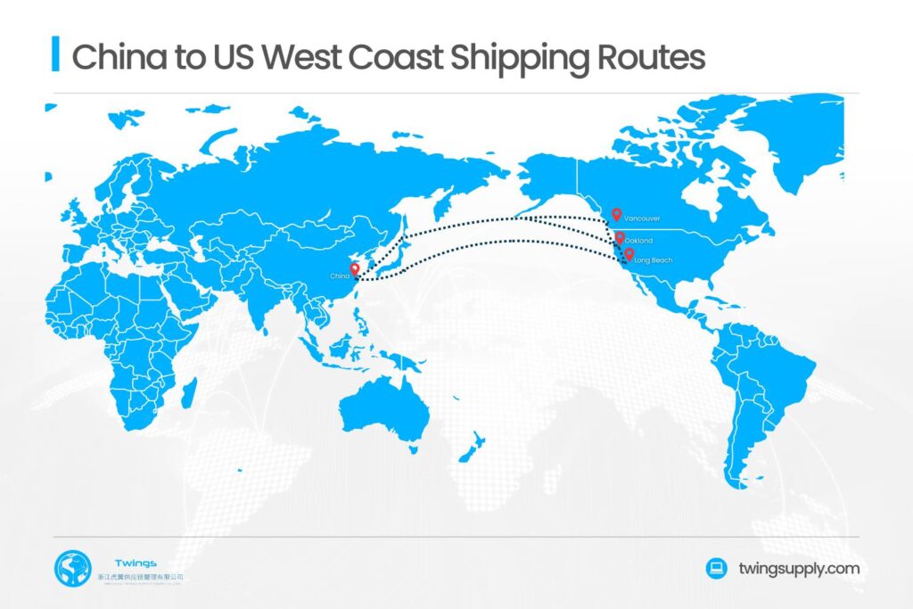 china to us west coast shipping routes